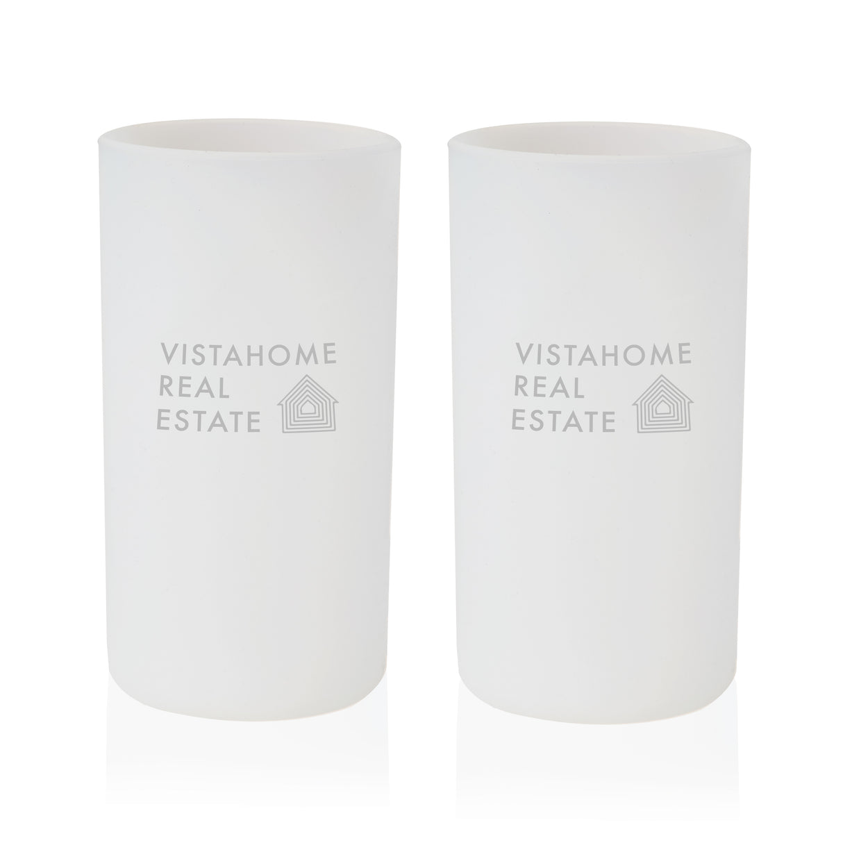 Flexi 19 oz Silicone Highball Tumblers in White, Set of 2