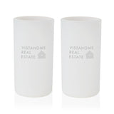 Flexi 19 oz Silicone Highball Tumblers in White, Set of 2