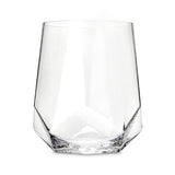 Seneca Crystal Faceted Wine Glasses, Set of 2