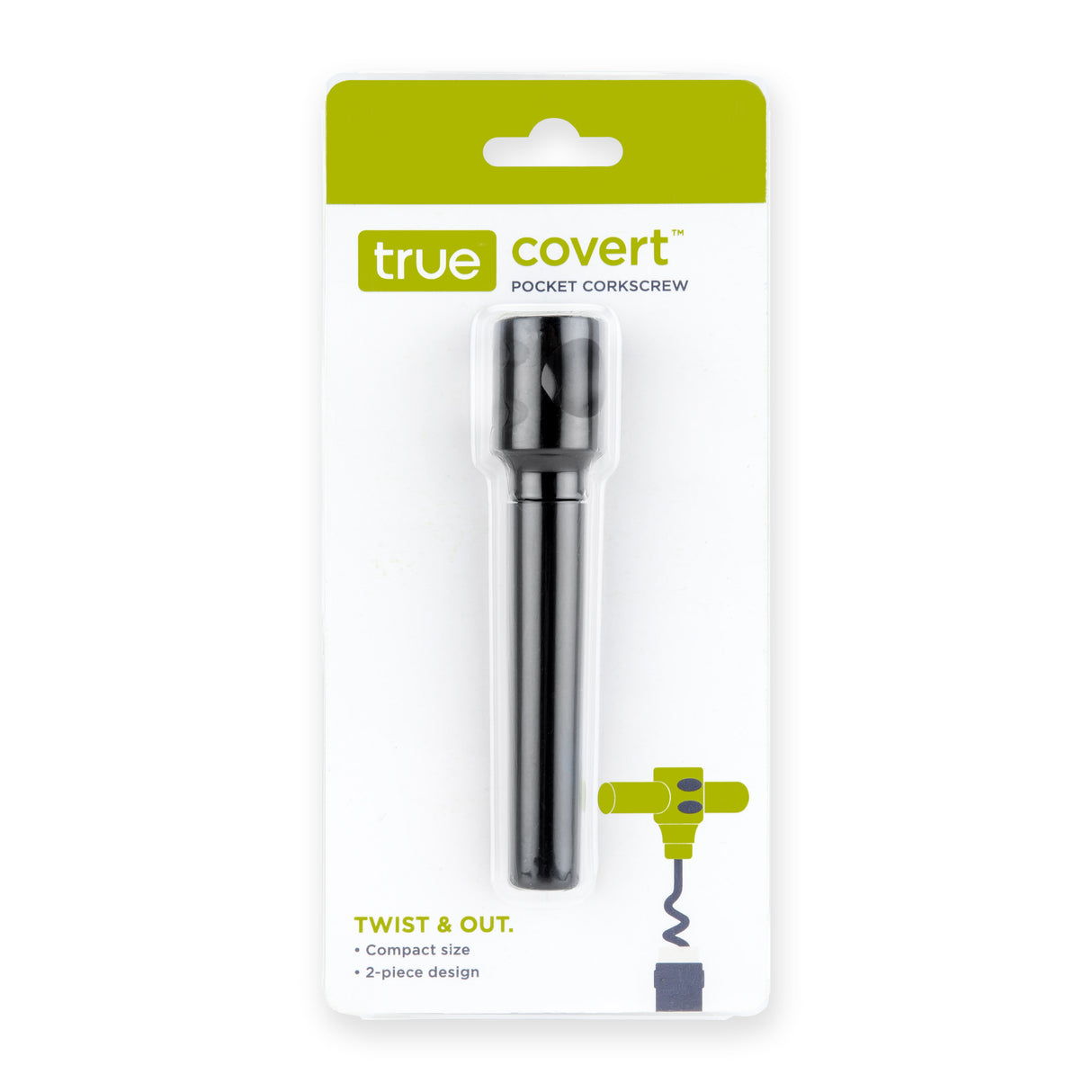 Covert Pocket Corkscrew in Black