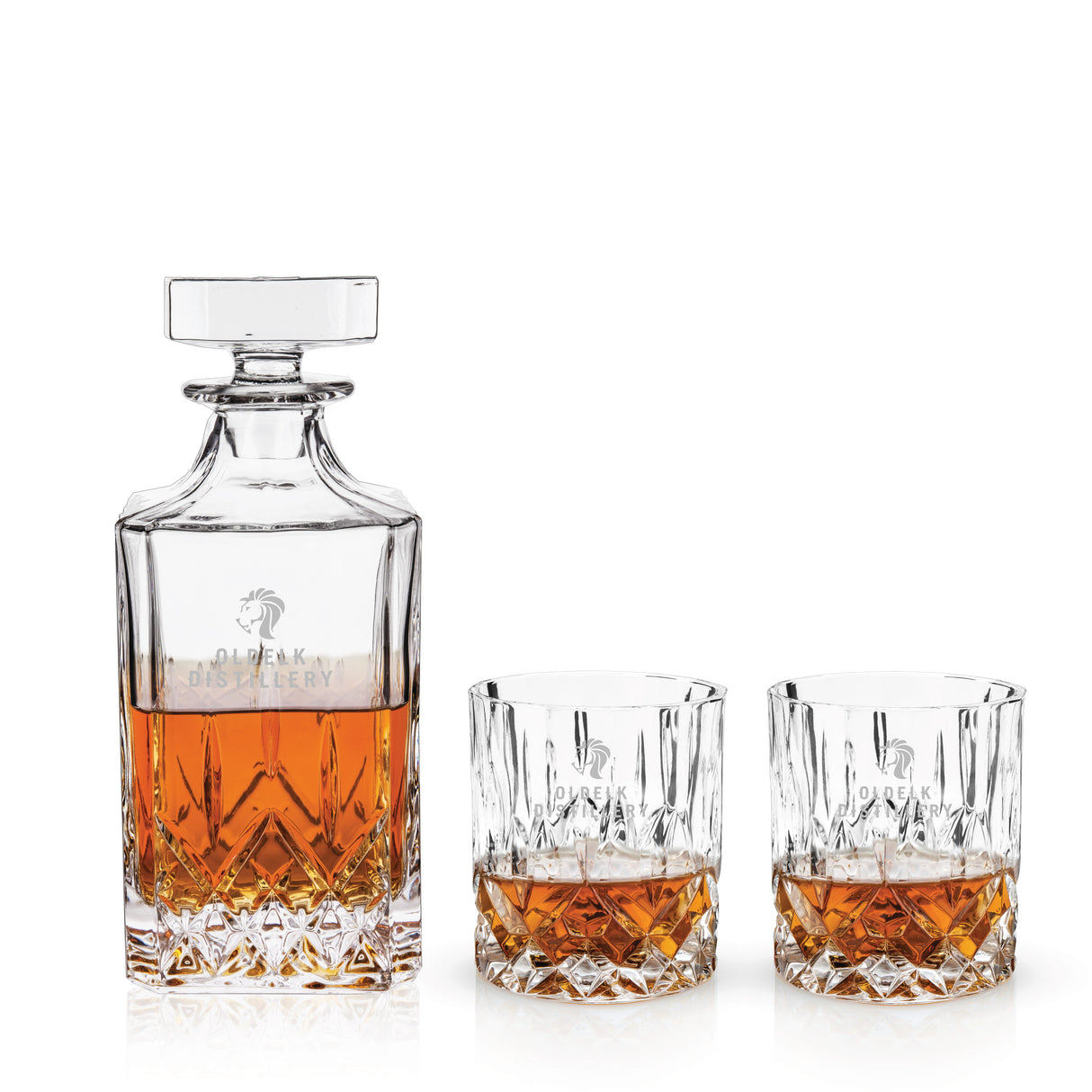 Admiral Crystal 3-Piece Decanter & Tumbler Set