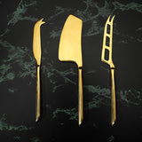 Belmont Cheese Knives Set in Gold, Set of 3