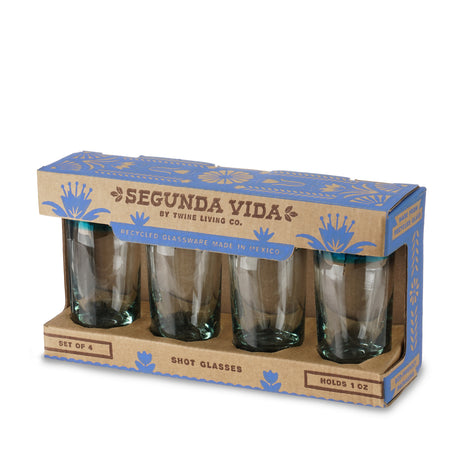 Segunda Vida Primavera Recycled Shot Glasses, Set of 4