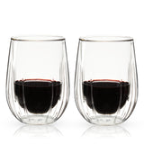 Double Walled Stemless Wine Glasses, Set of 2