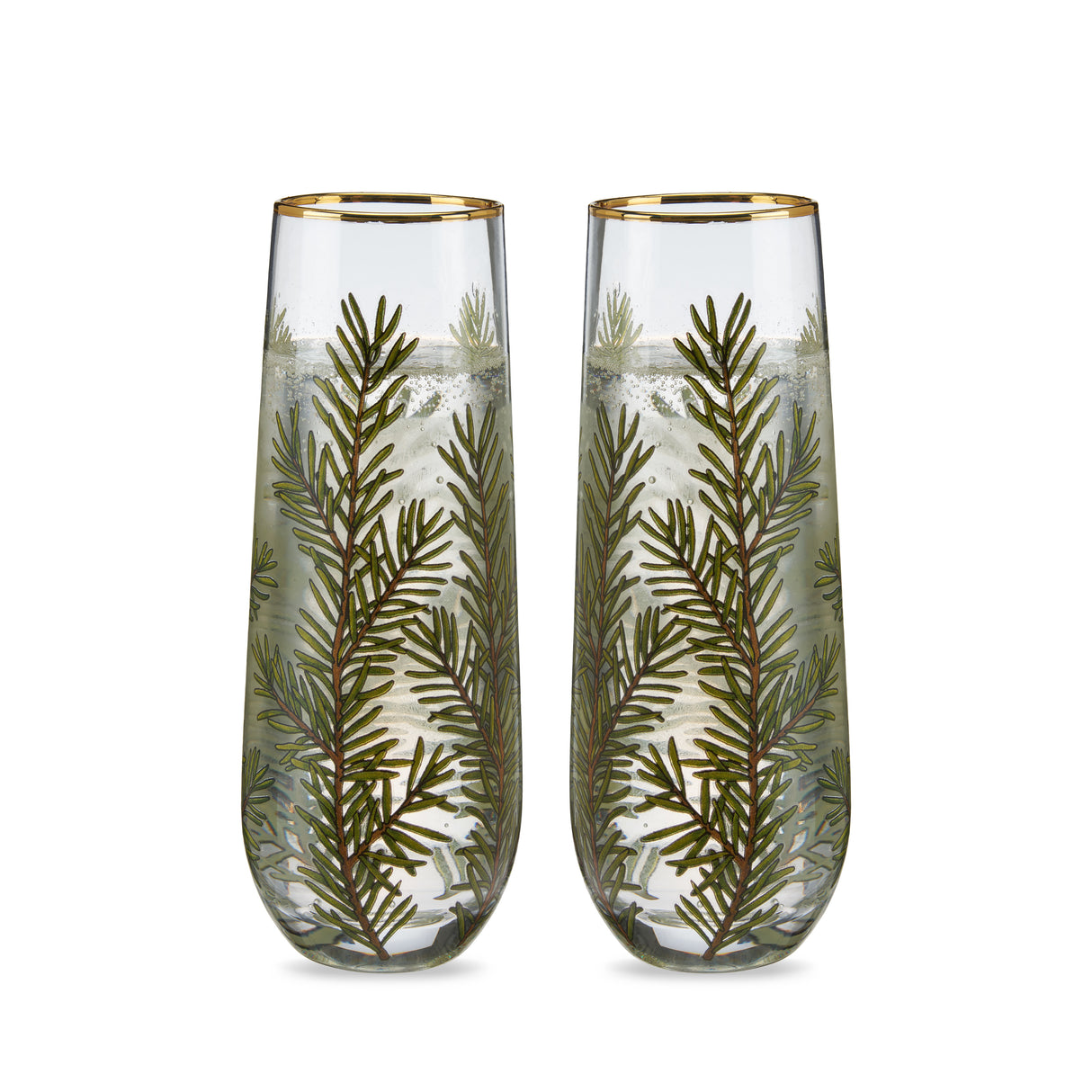 Woodland Stemless Champagne Flutes, Set of 2