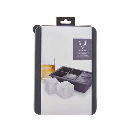 Glacier Whiskey Ice Cube Tray with Lid in Grey