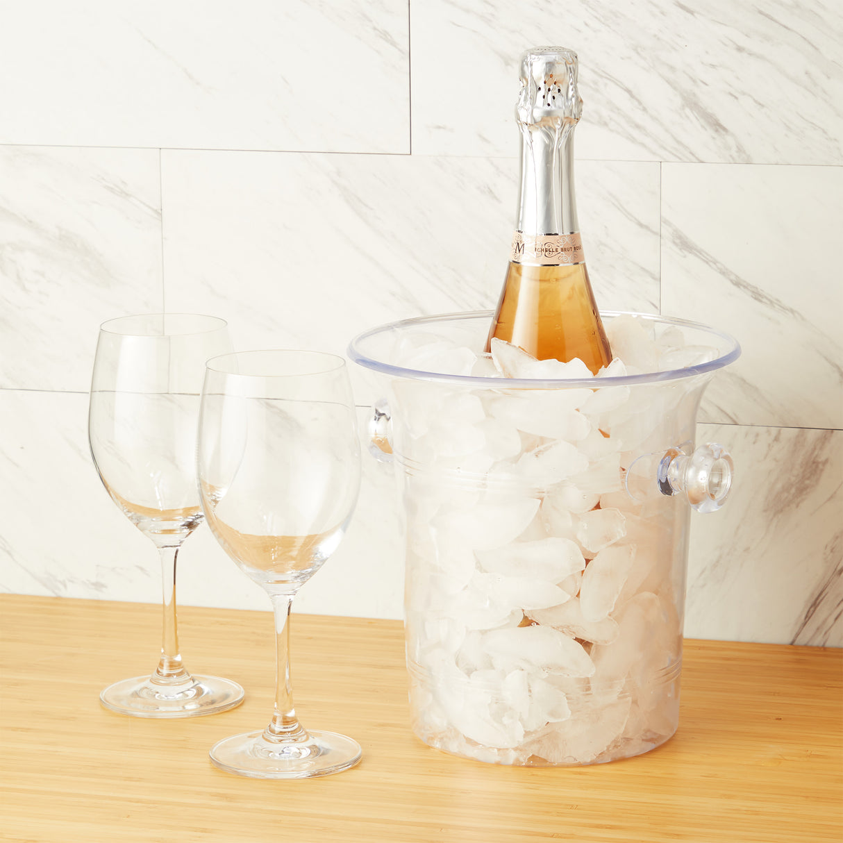 Arctic Acrylic Wine Bottle Ice Bucket in Clear