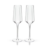 Seneca Crystal Stemmed Champagne Flutes, Set of 2