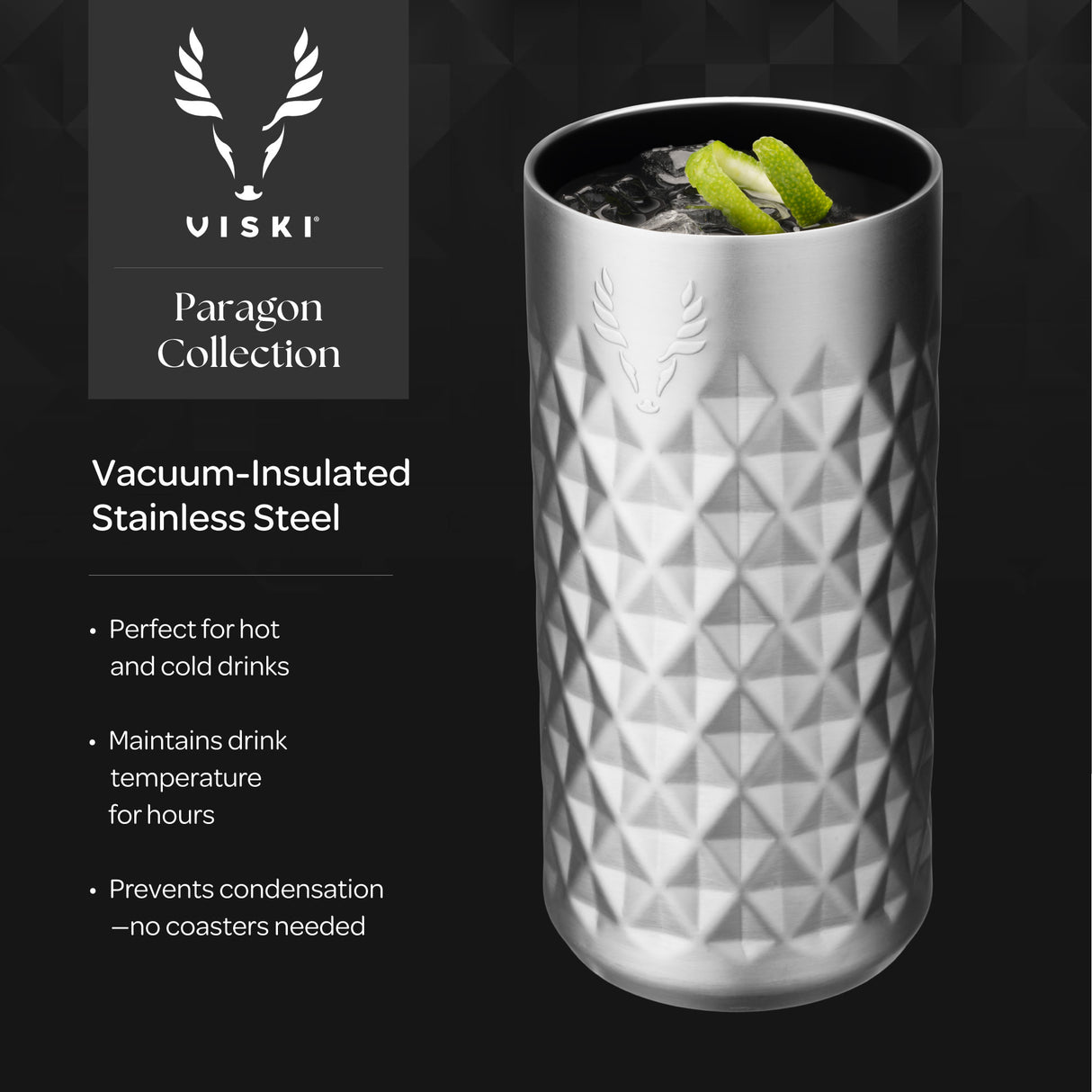 Paragon Stainless Steel Highball Tumbler in Satin Green