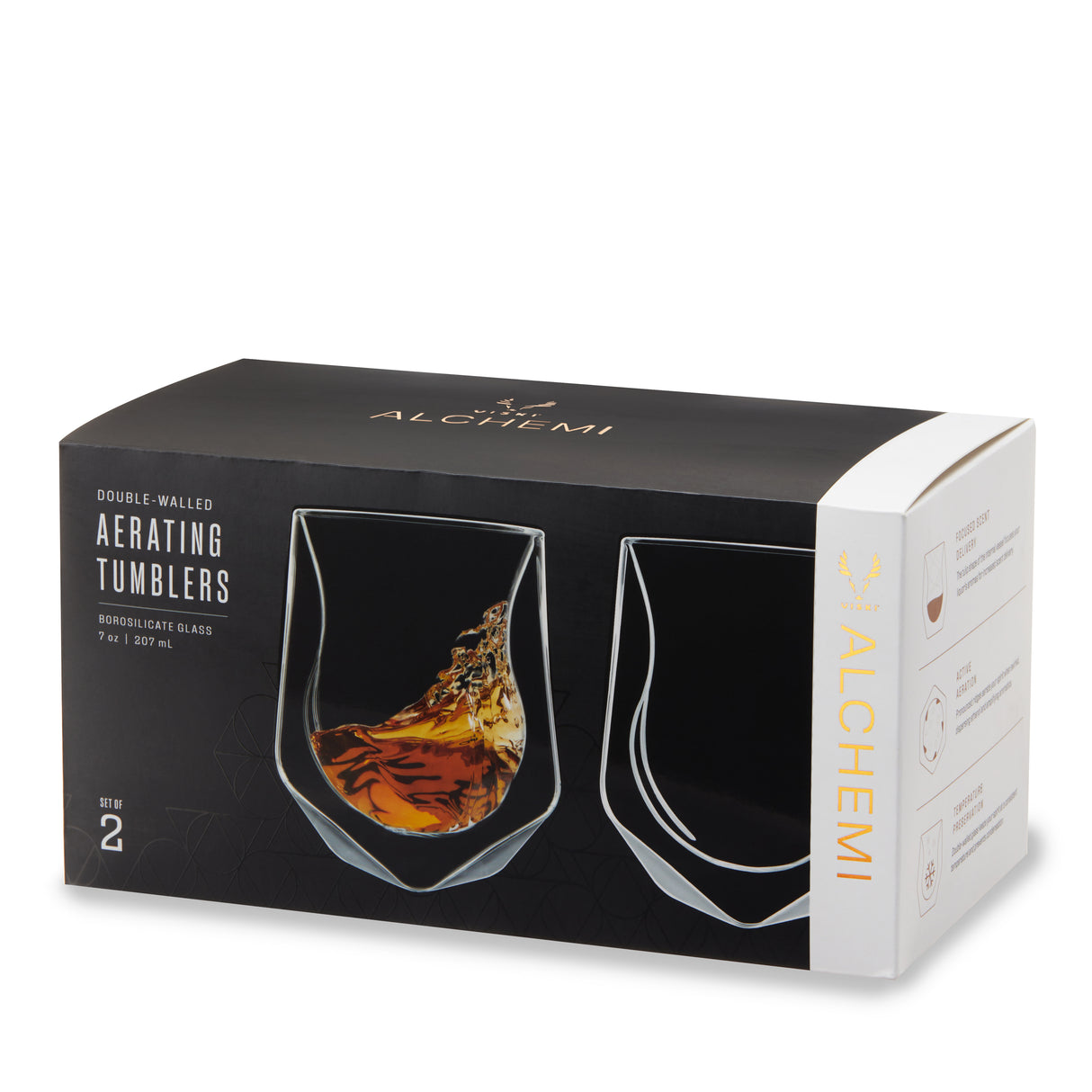 Alchemi Double-Walled Aerating Tumblers, Set of 2