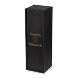 Single Bottle Black Paulownia Wood Wine Box