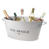 Stay Awhile Metal Beverage Tub