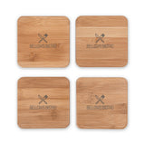 Stack Natural Bamboo Coasters, Set of 4