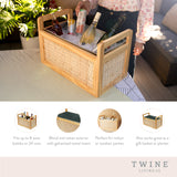 Rattan & Wood Beverage Tub