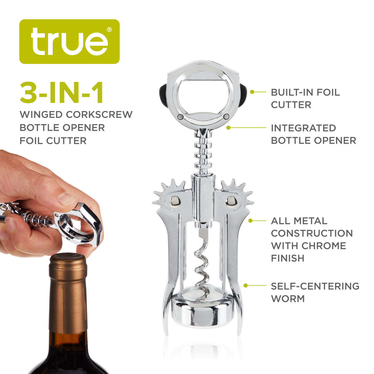 Winged Corkscrew with Foil Cutter