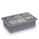 Glacier Highball Ice Cube Tray with Lid in Grey