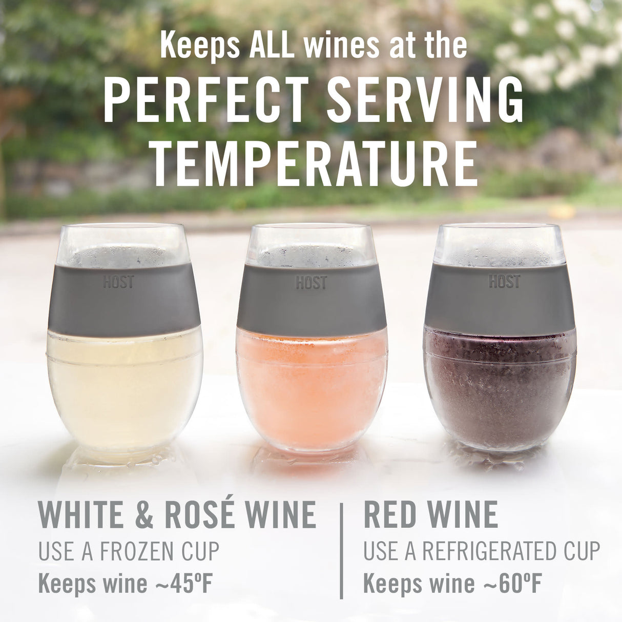 Wine FREEZE Cooling Cup in Tinted