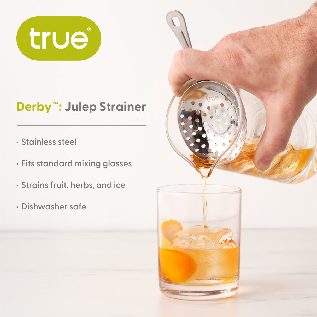 Derby Julep Strainer in Stainless Steel