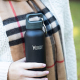 The Stein Water Bottle in Pure Black, 21 oz