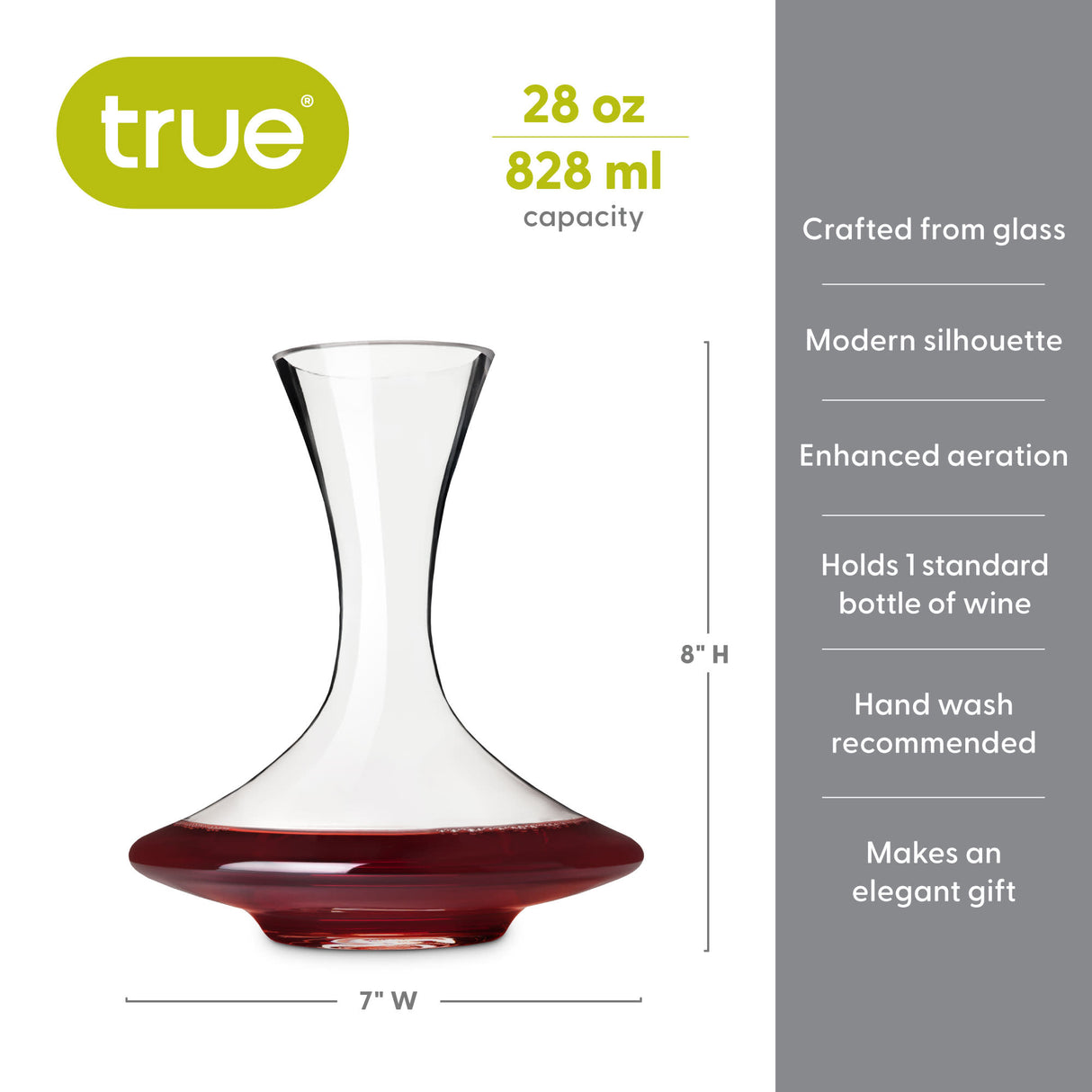 Petite 28 oz Small Wine Decanter