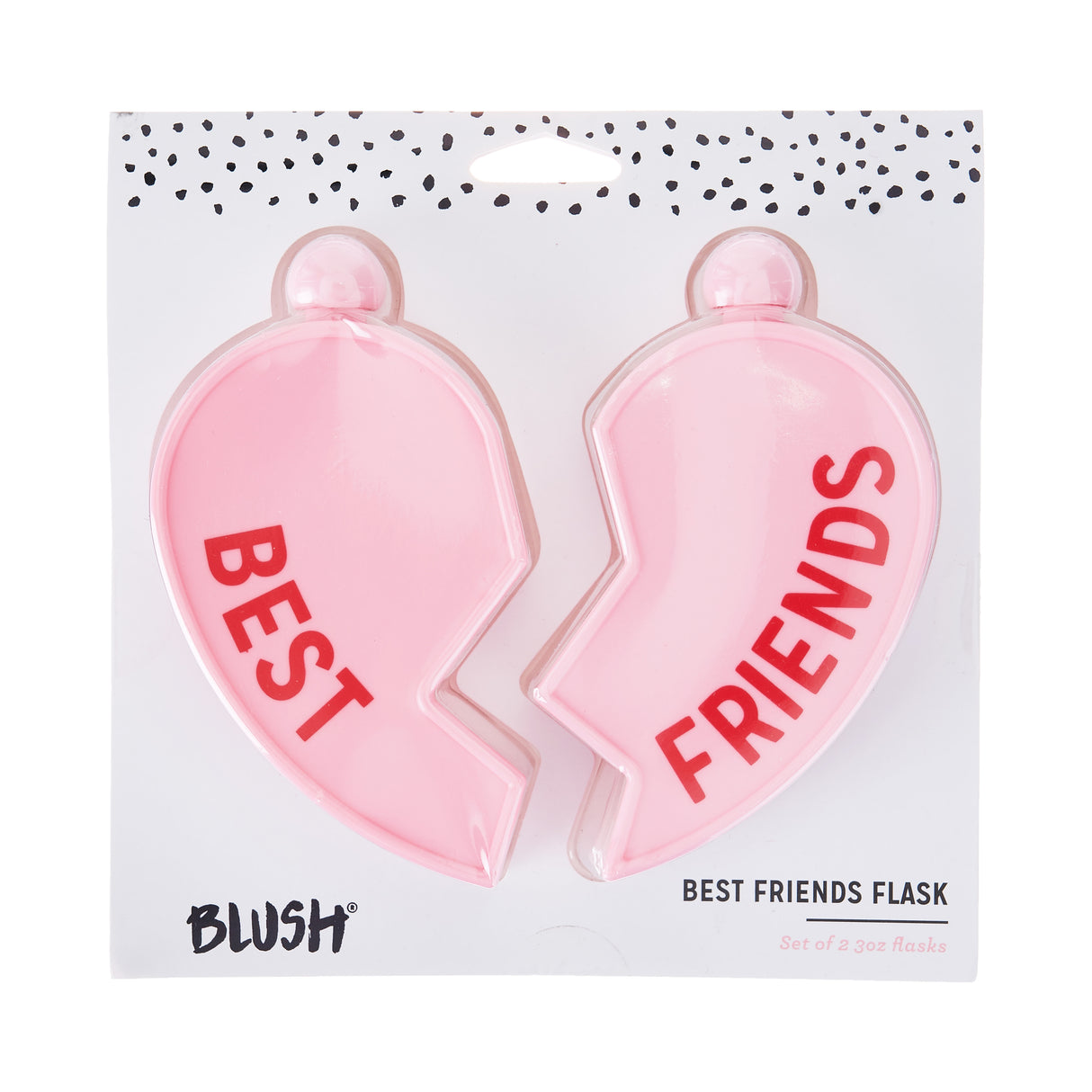 Bestie 3 oz Plastic Flasks, Set of 2