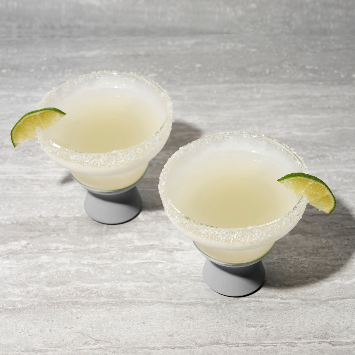 Glass FREEZE Margarita Cooling Cup in Gray, Set of 2