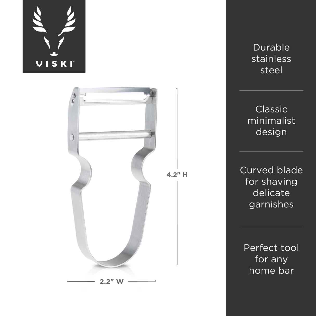 Viski Professional Citrus Peeler in Stainless Steel