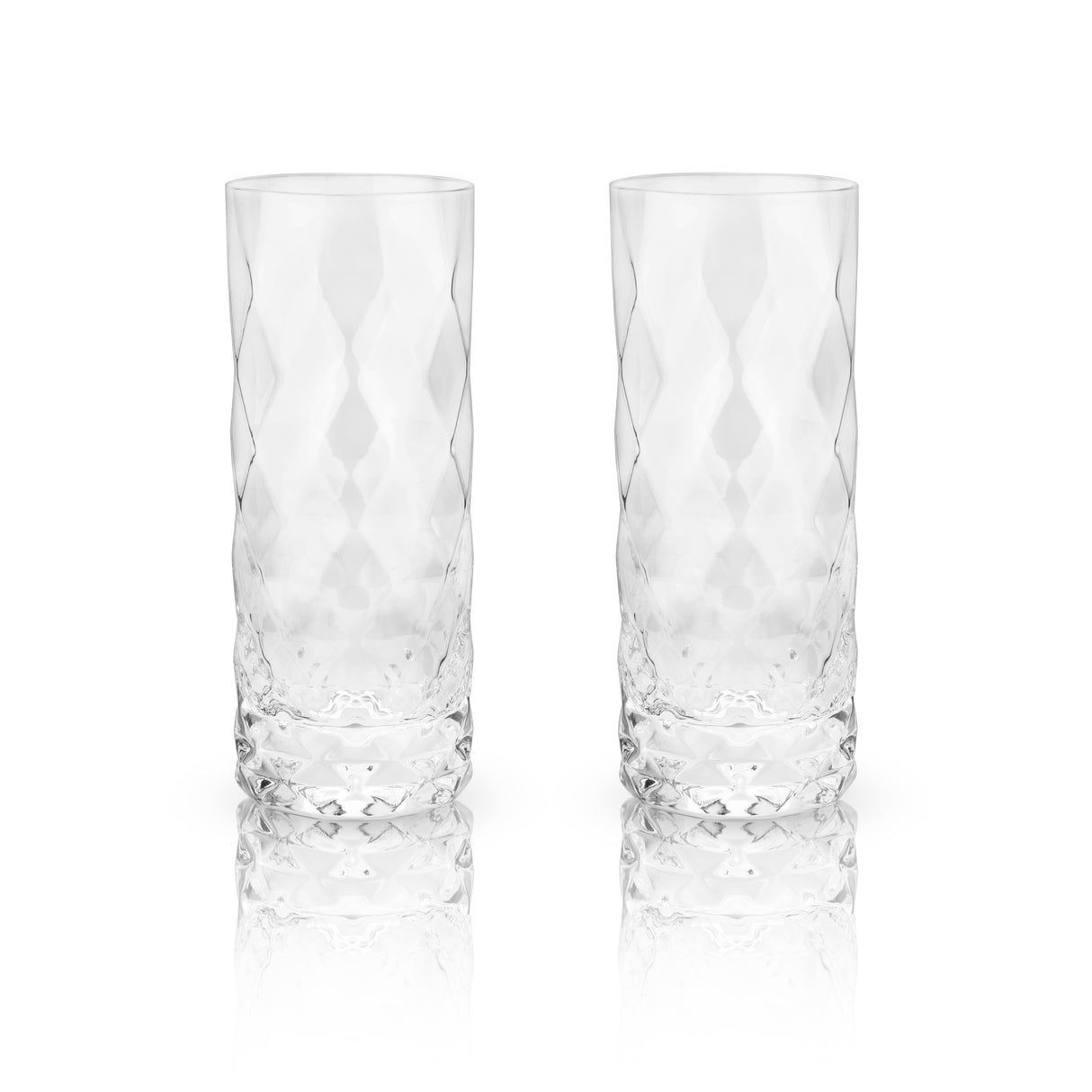 Gem Crystal Highball Glasses, Set of 2