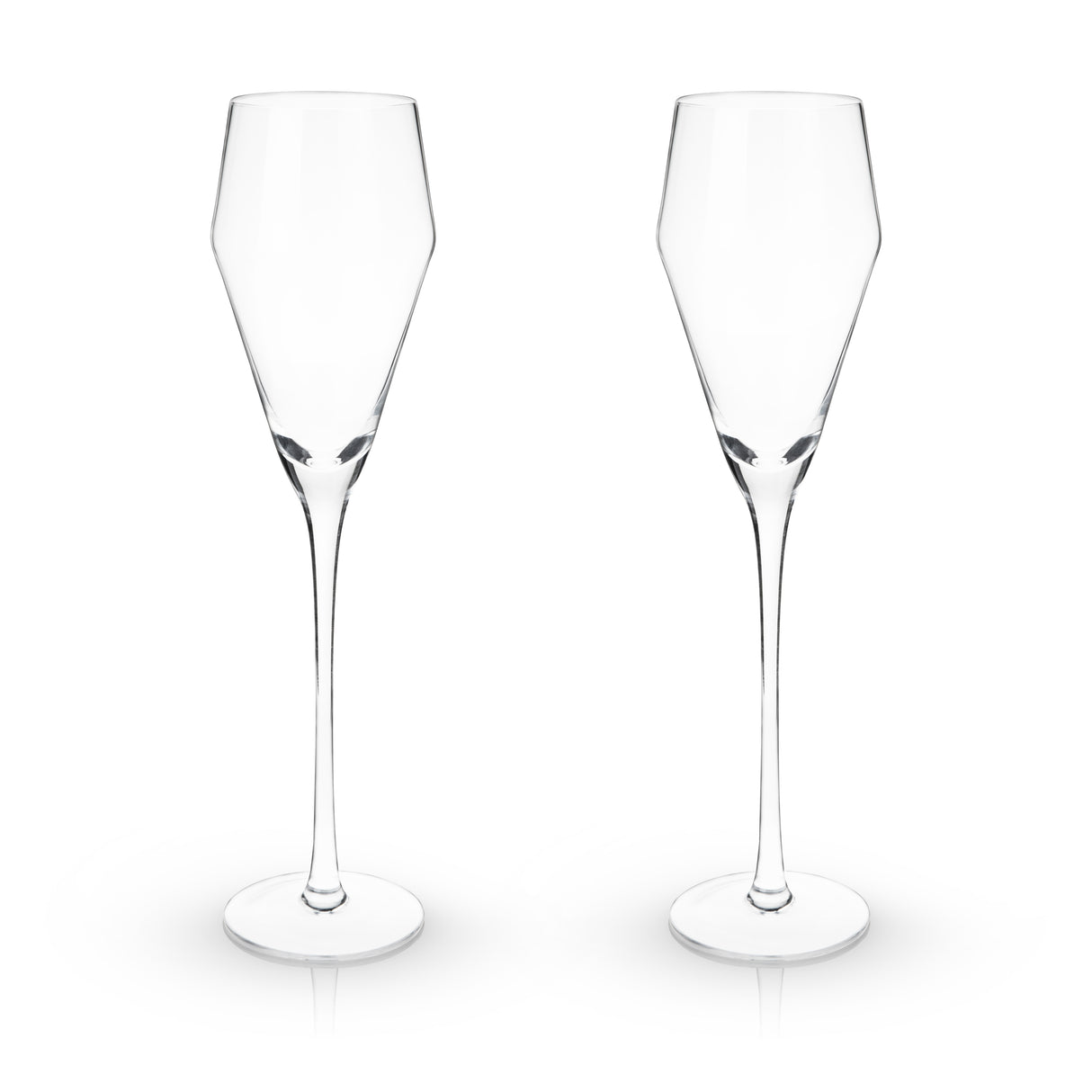 Raye Crystal Angled Prosecco Glasses, Set of 2