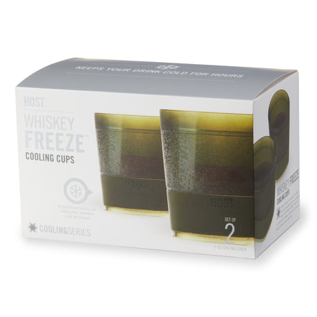 Whiskey FREEZE Cooling Cup in Olive Green, Set of 2