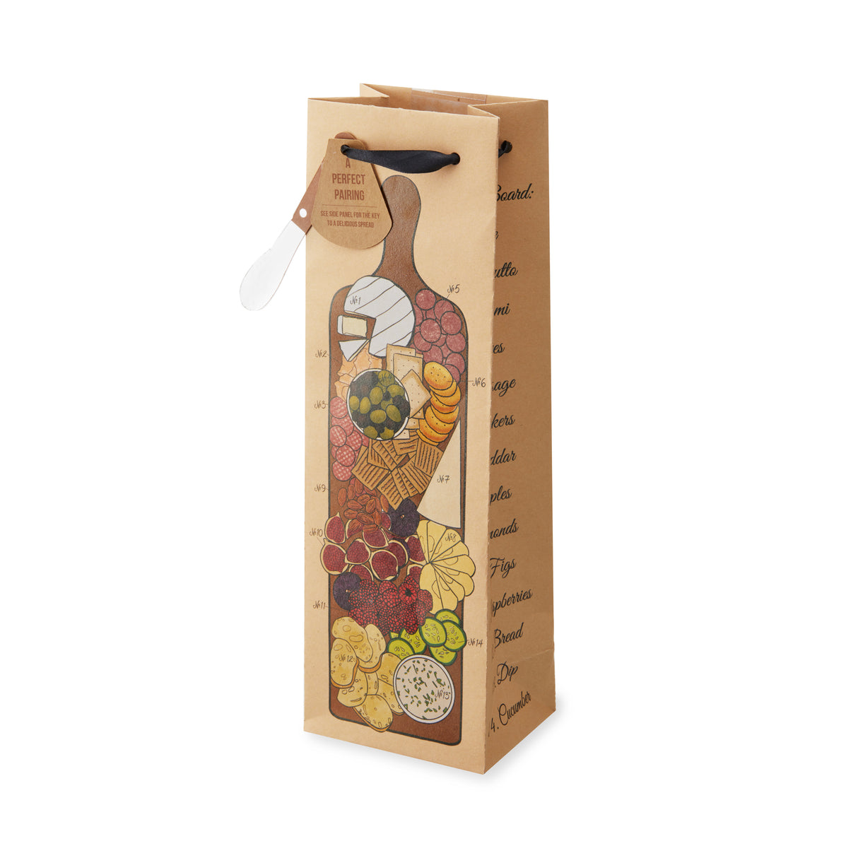 Charcuterie Single Bottle Wine Bag