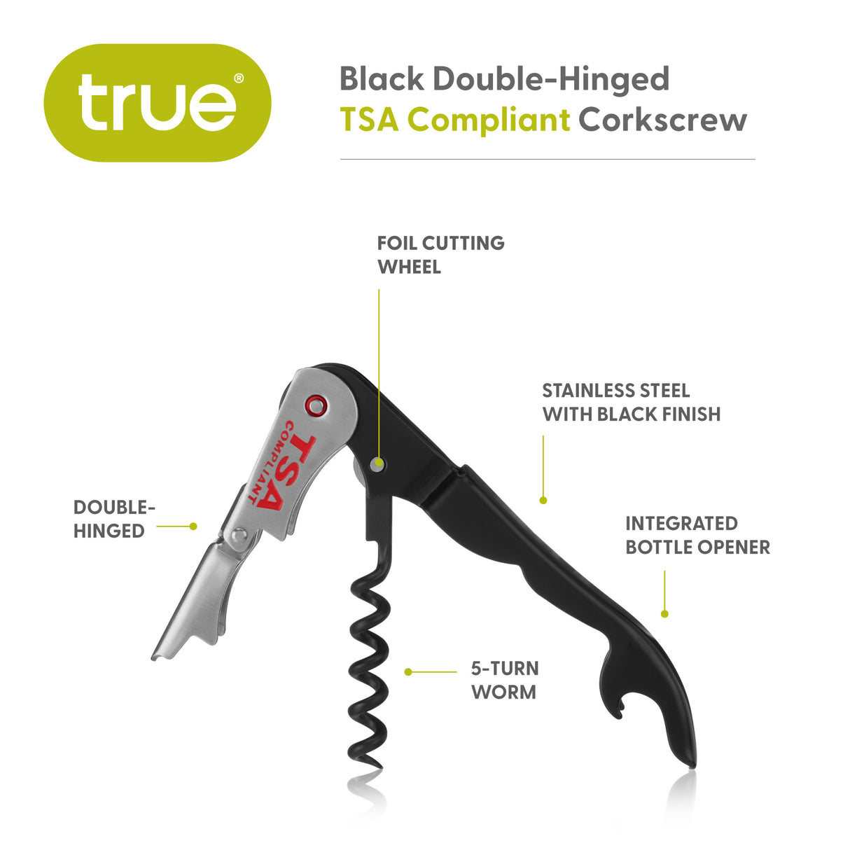 The Jetsetter TSA Compliant Waiter's Corkscrew
