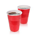 Party 16 oz Plastic Cups in Red, Set of 100