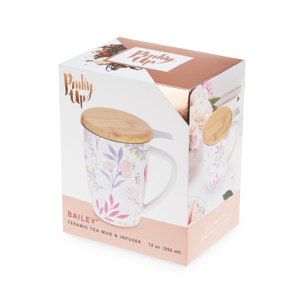 Bailey Botanical Bliss Ceramic Tea Infuser Mug