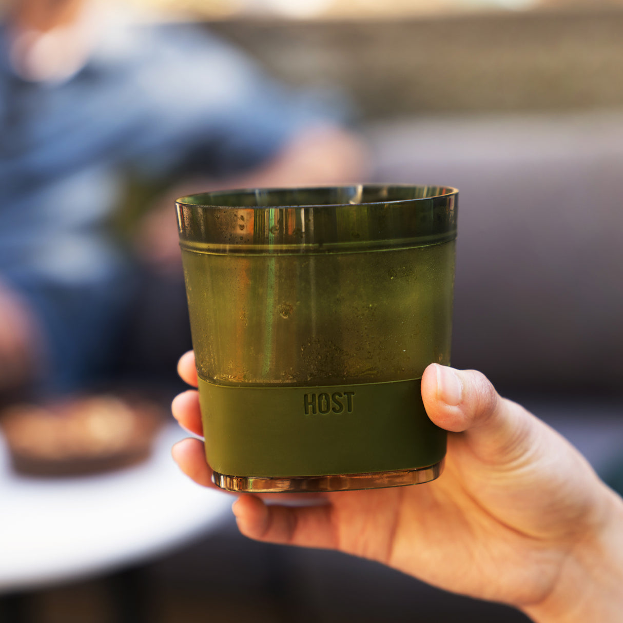 Whiskey FREEZE Cooling Cup in Olive Green, Set of 2