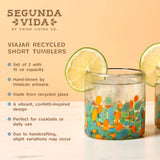 Segunda Vida Viajar Short Tumblers, Set of 2