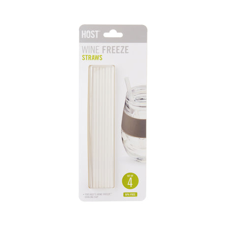 Wine FREEZE Short Straws, Set of 4