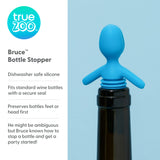 TrueZoo Bruce Silicone Bottle Stop, CDU 12ct