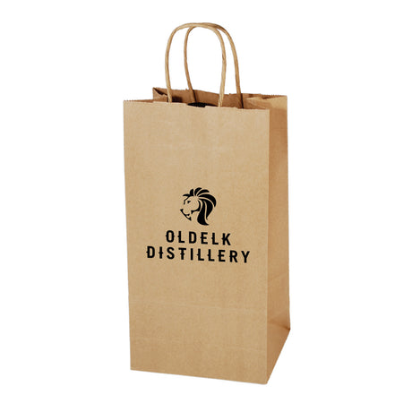 Two Bottle Kraft Bags with Handle