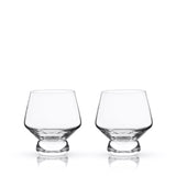 Raye Footed Crystal Punch Cups, Set of 2