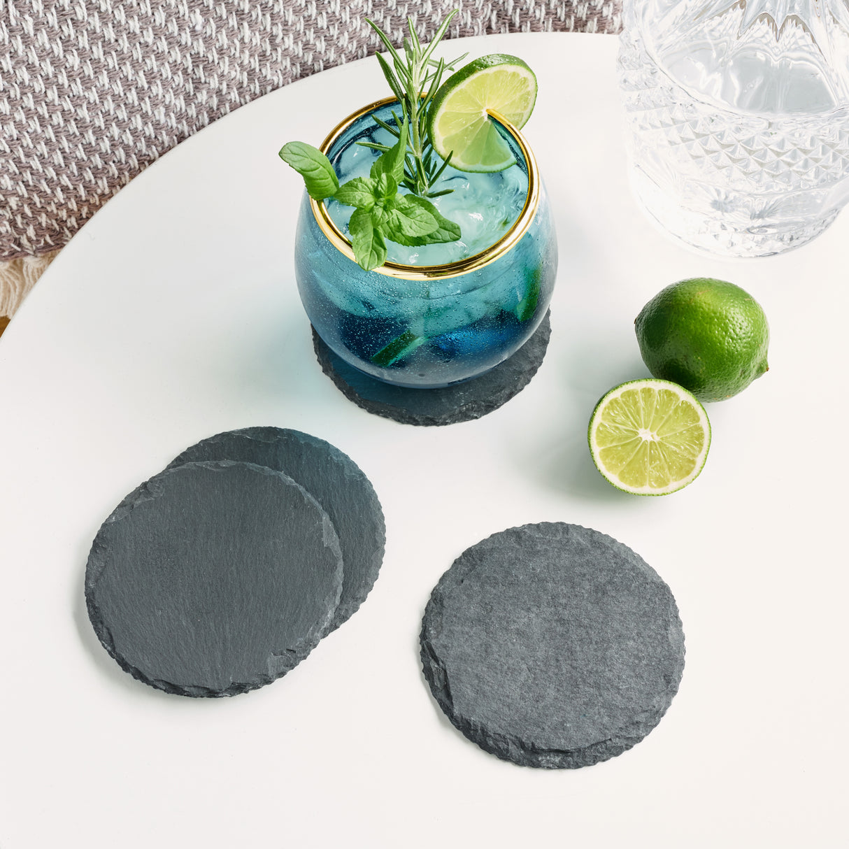 Circle Slate Coasters, Set of 4