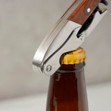 Wooden Handled Double-Hinged Corkscrew