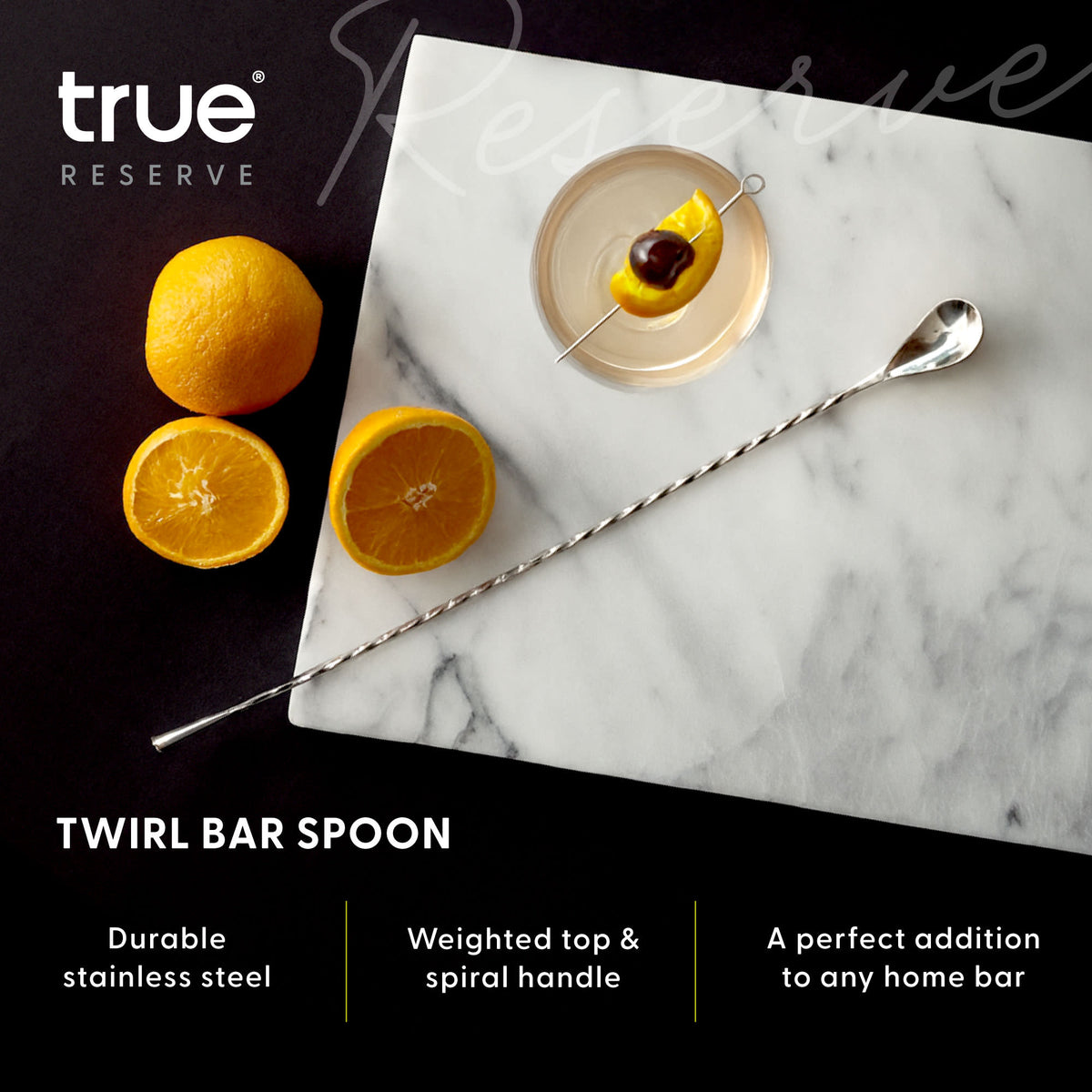 Twirl Bar Spoon in Stainless Steel