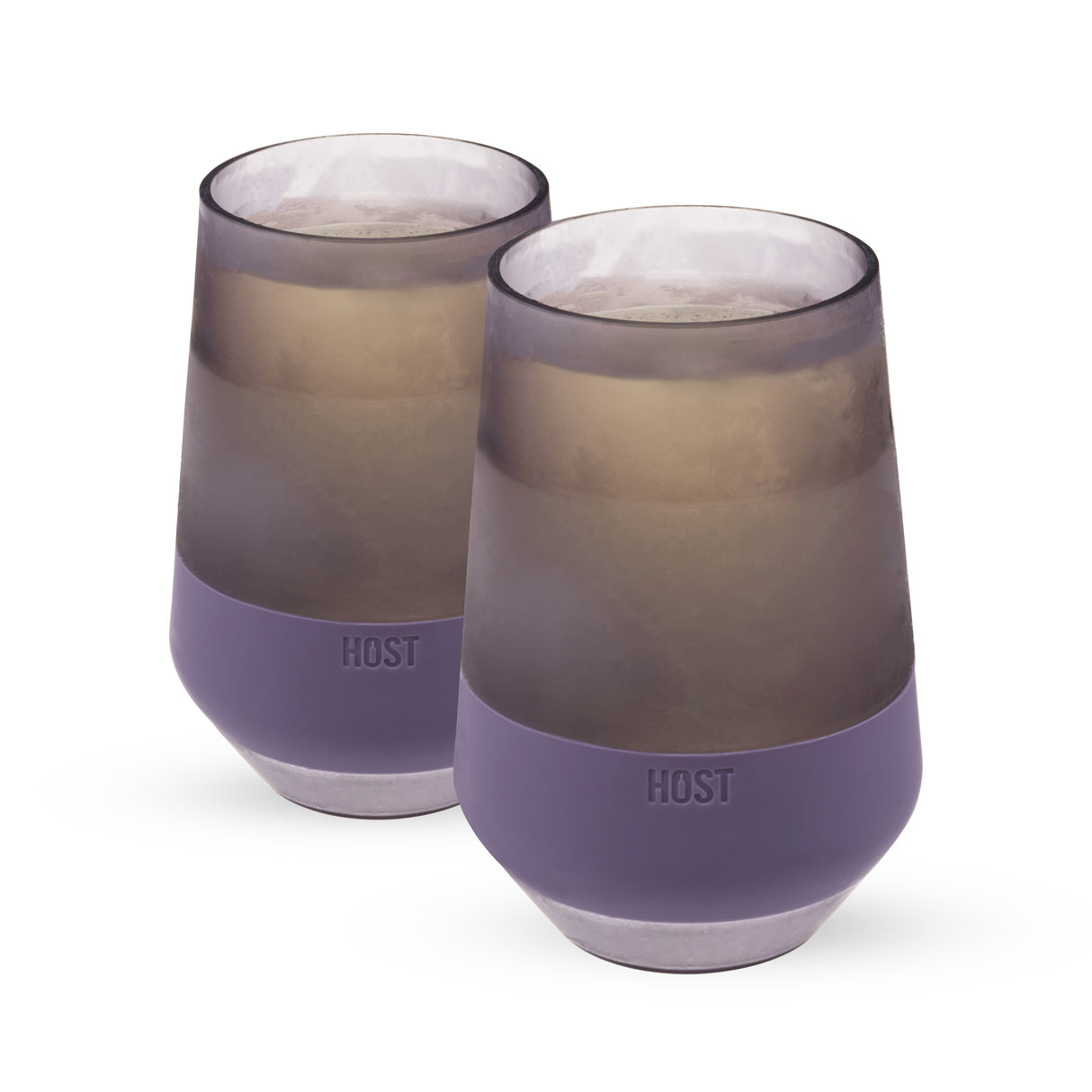 Wine FREEZE XL Cooling Cup in Deep Lilac, Set of 2