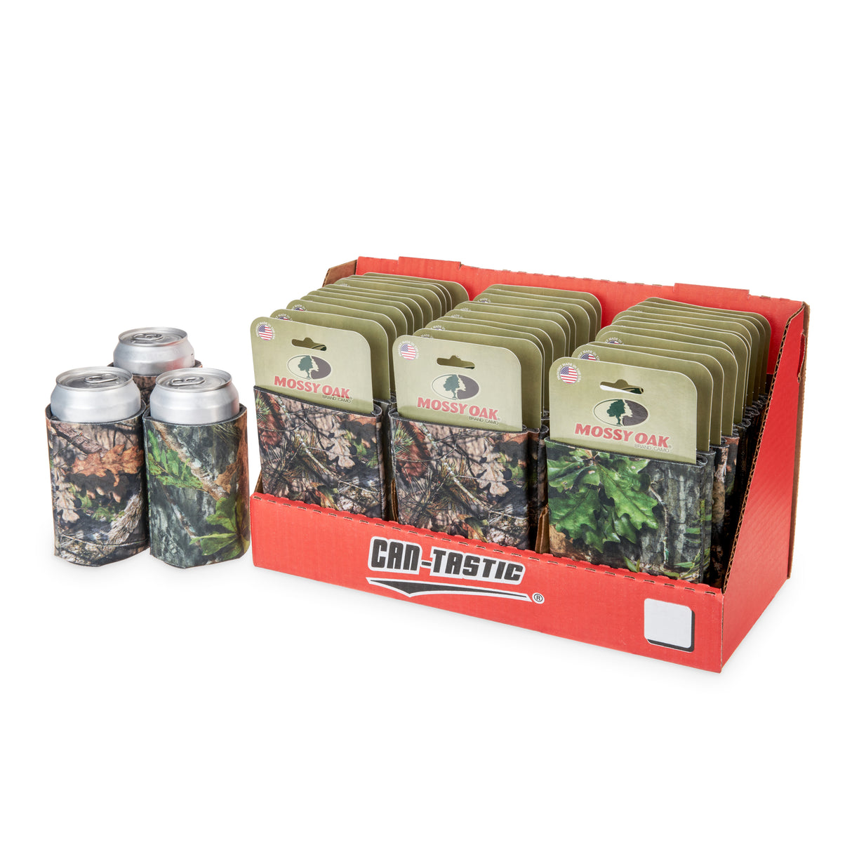 Camouflage Can-Tastic Can Holders in Assorted Colors, CDU 36ct