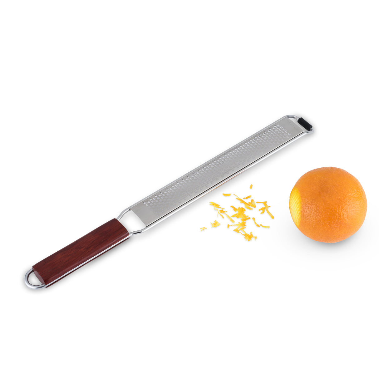 Viski Professional Citrus Grater with Acacia Wood Handle