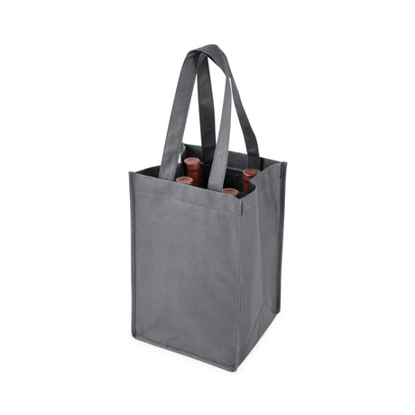 4-Bottle Non-Woven Tote in Grey