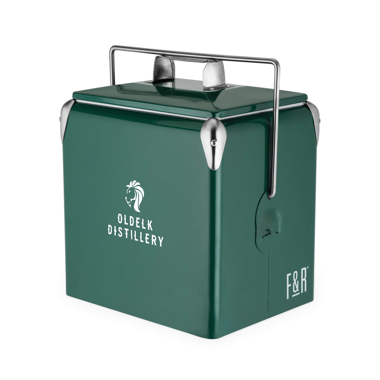 Vintage Metal Cooler in Green