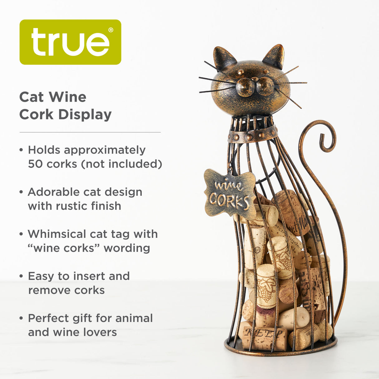 Meow Cat Cork Holder Display