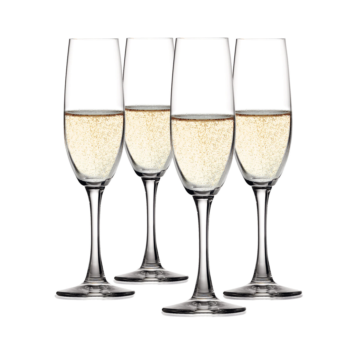 Wine Lovers Champagne Flute Glass, Set of 4